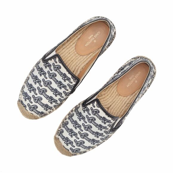 Louis Vuitton Men’s Canvas Printed Slip On Trocadero Espadrilles White 41 US8 main image 5